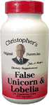 Dr. Christopher&rsquo;s False Unicorn & Lobelia Vegetarian Suitable Not Certfied Kosher 100 Vegetarian Capsules
